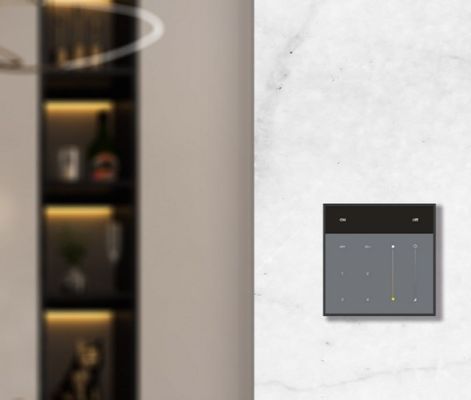 Modern Glass PC Sensor Wireless Switch 4 Gang Dimmer Switch 2.4Ghz Frecuencia de radio