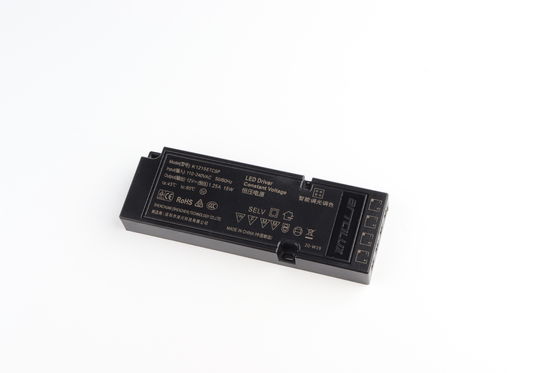 ETSC 15W-12V controlador LED de voltaje constante ultrafino para el ajuste de tiempo y CCT