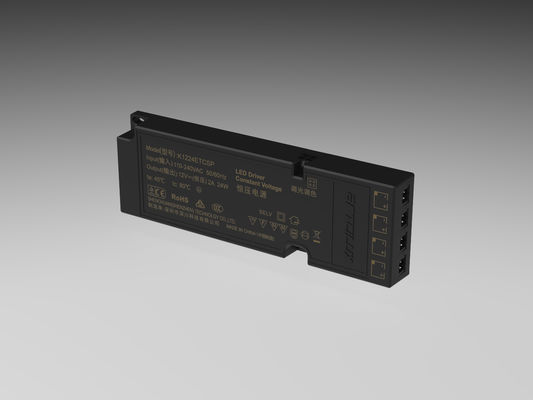 ETSC 24W-12V controlador LED de voltaje constante ultra delgado para el ajuste de tiempo y CCT