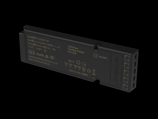 ETSC 36W-12V controlador LED de voltaje constante ultrafino para el ajuste de tiempo y CCT